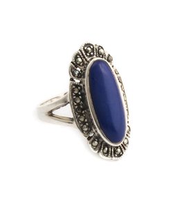 Aurora Patina Zilveren ring lapis lazuli