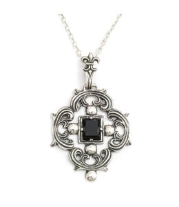 Aurora Patina Zilveren collier onyx