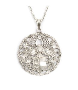 Aurora Patina Zilveren hanger met wapen afbeelding