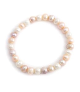 Aurora Patina Roze parel armband 6 mm