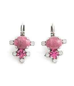 Mariana Roze oorbellen rhodoniet